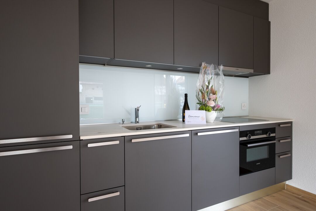 Construction d'un petit immeuble au style villageois avec 6 appartements : l'intérieur.