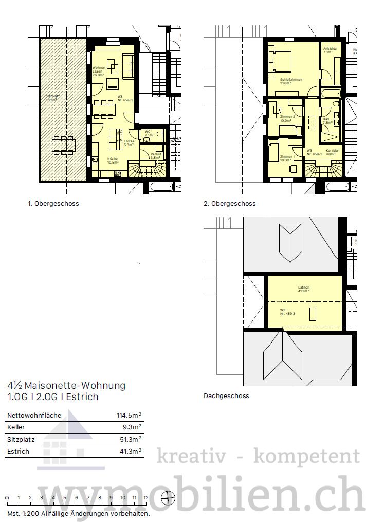W3 4.5 Maisonette 1./2. OG 