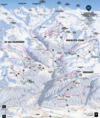 Plan des pistes Grimentz