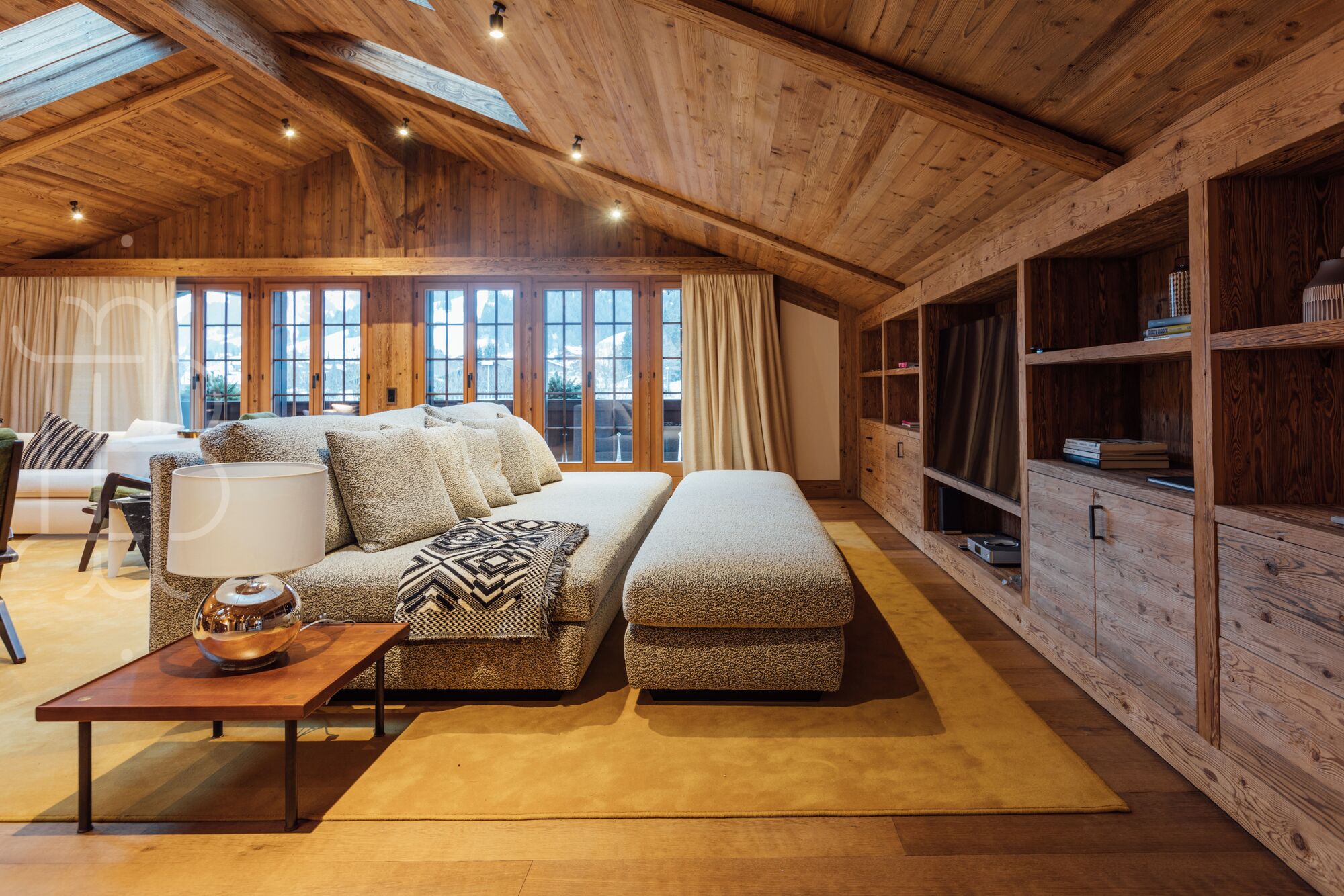 Living room with fireplace