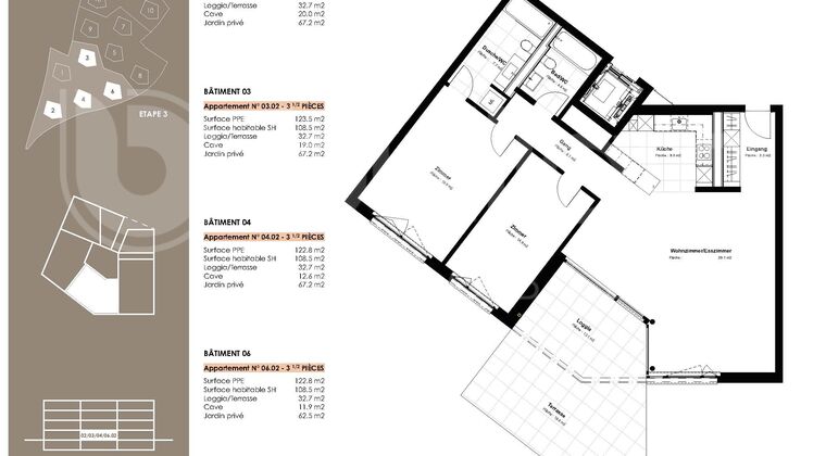 3.5 Zimmer-Wohnung,  3.02, EG, 108.5 m2