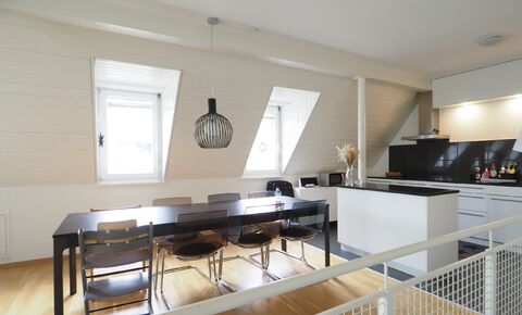 Modern duplex apartment with gallery and 2 balconies
