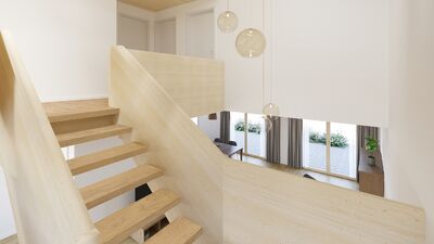 Reihenhaus mit der edlen Treppe