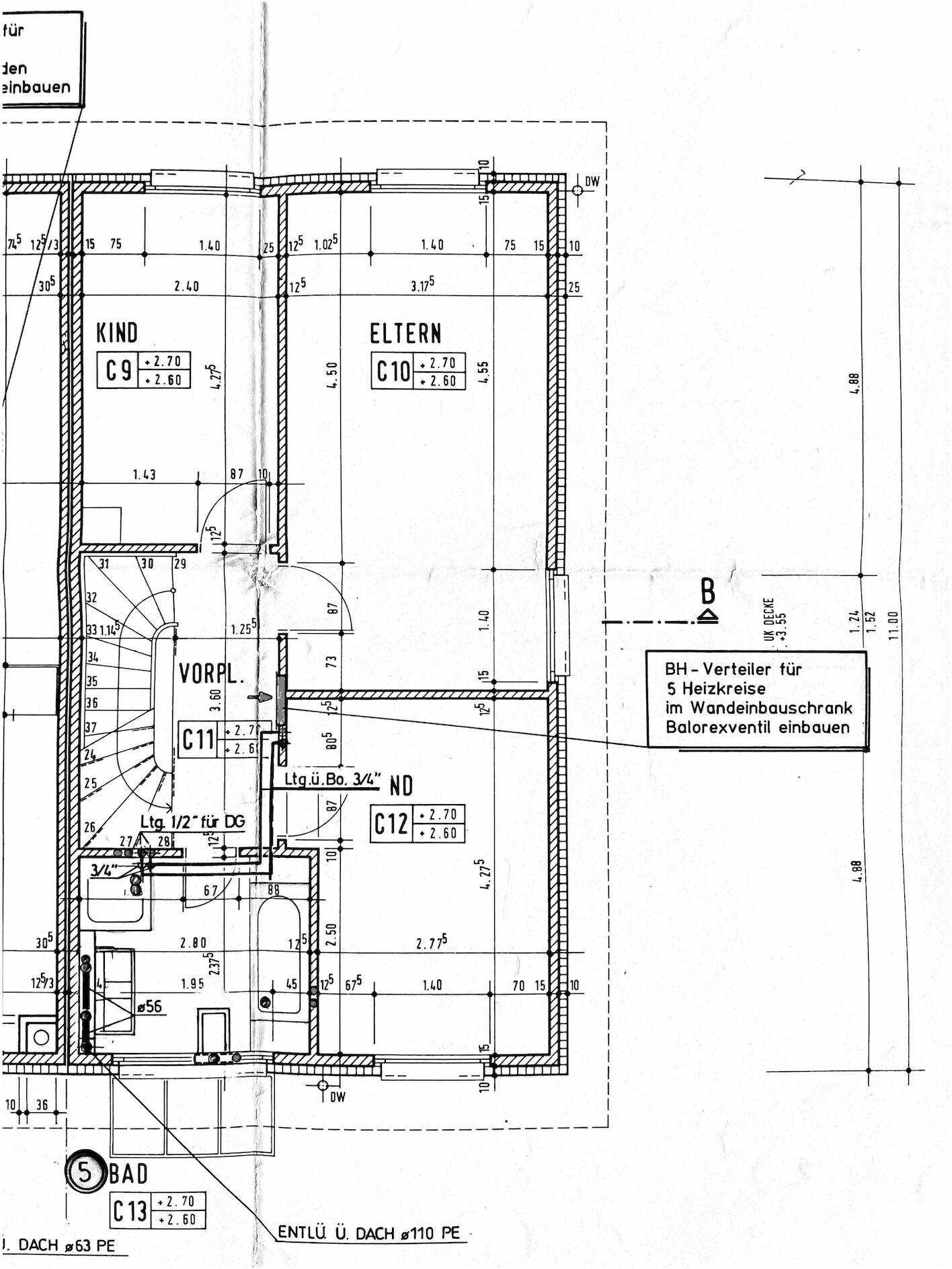 Grundrissplan Obergeschoss (OG)