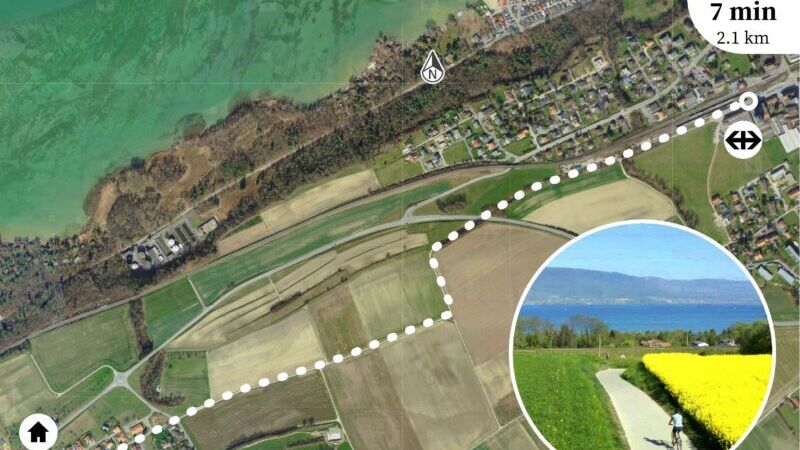 Les Idylles -  Accès à la Gare CFF