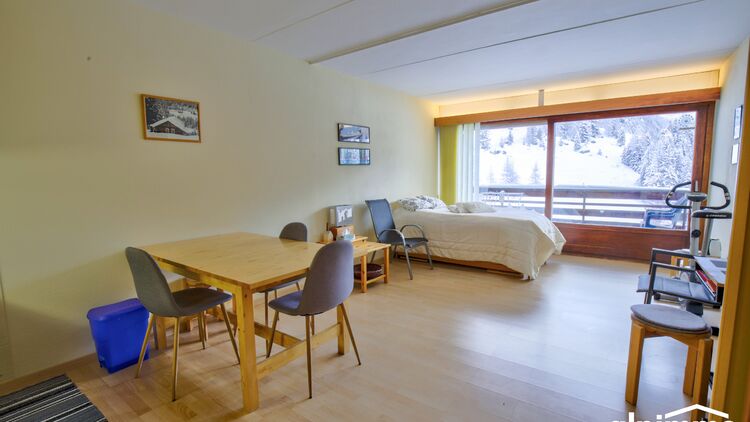 Beau studio aux pieds de pistes des skis !