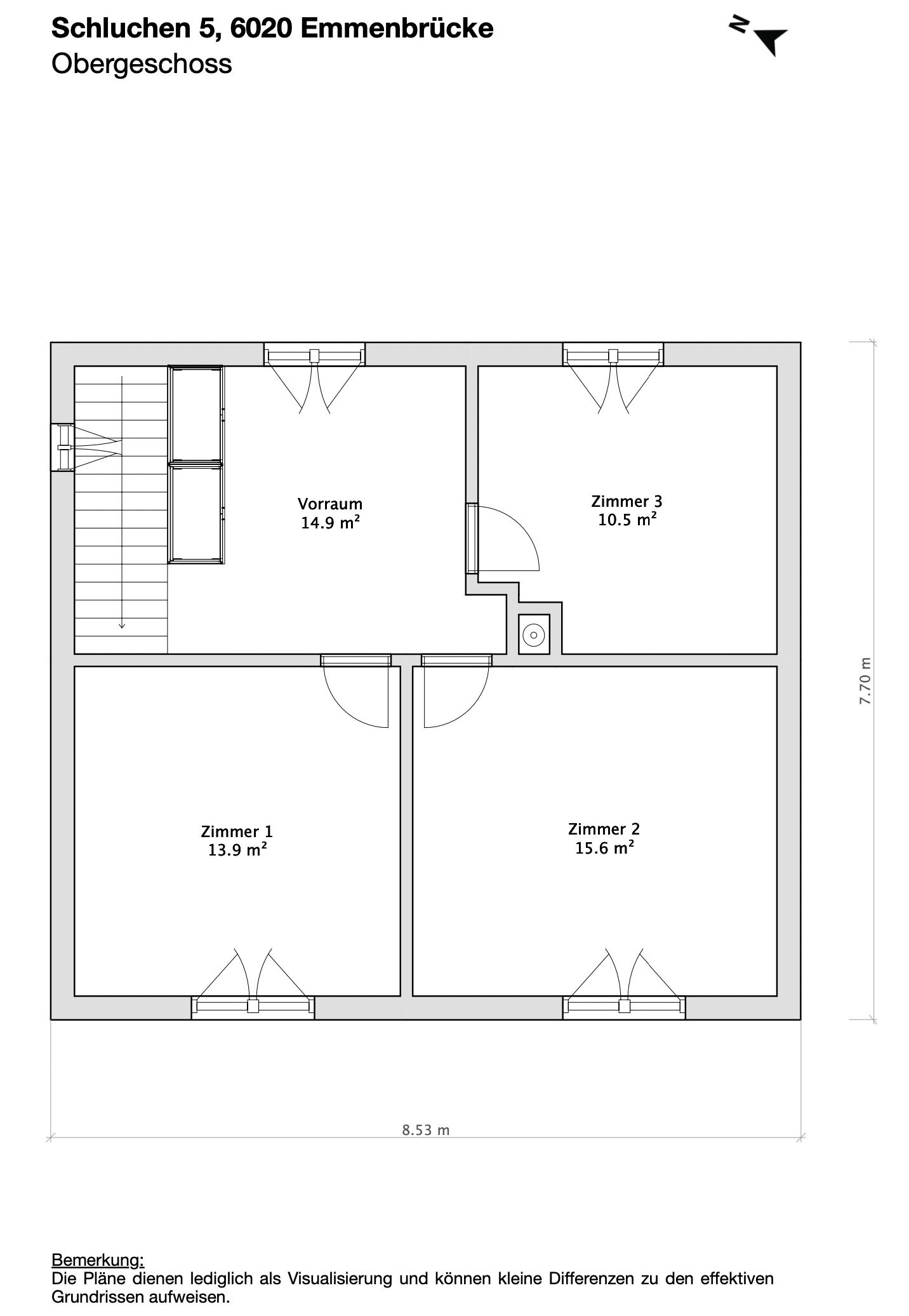 Grundrissplan Obergeschoss (OG)