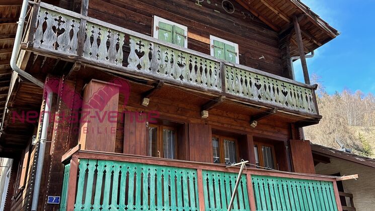 Appartamento in casa di paese di 3,5 locali con 3/4 di fienile e giardino