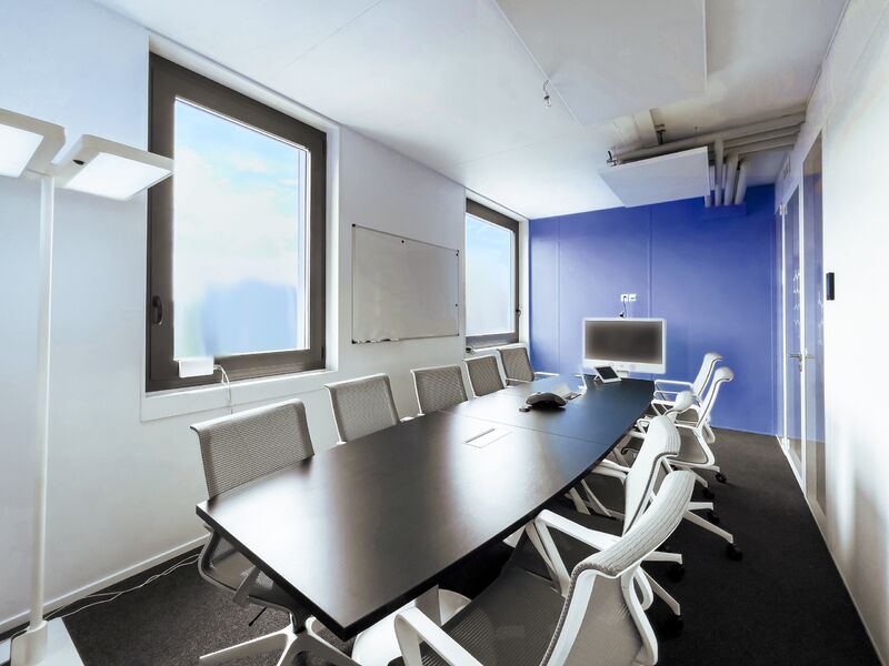 Offices fitted out in a new building with a depot and parking spaces