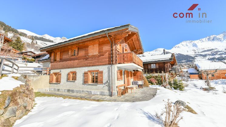 VERBIER, chalet de 4 pièces
au calme, centre 12 min. à pied