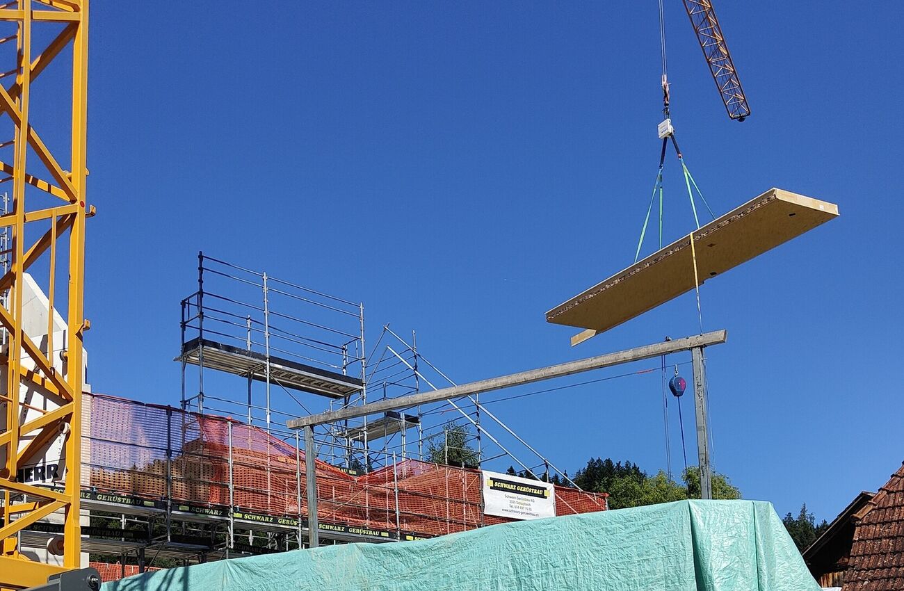 Wohnpark Ochsen Lützelflüh - Holzbauelementmontage