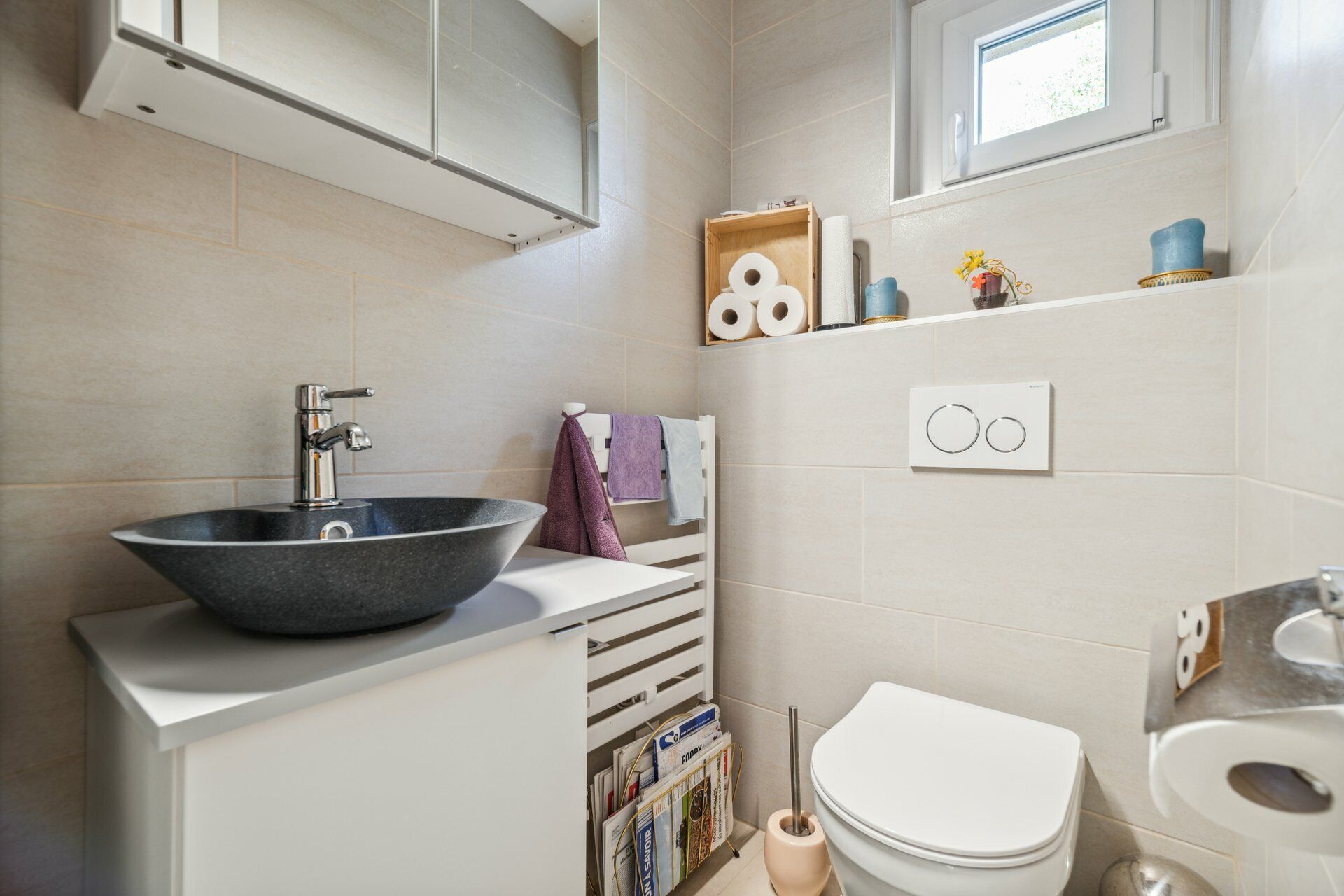 Shower room with toilet