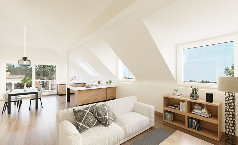 Appartement neuf de 4.5 pièces en attique, quartier résidentiel