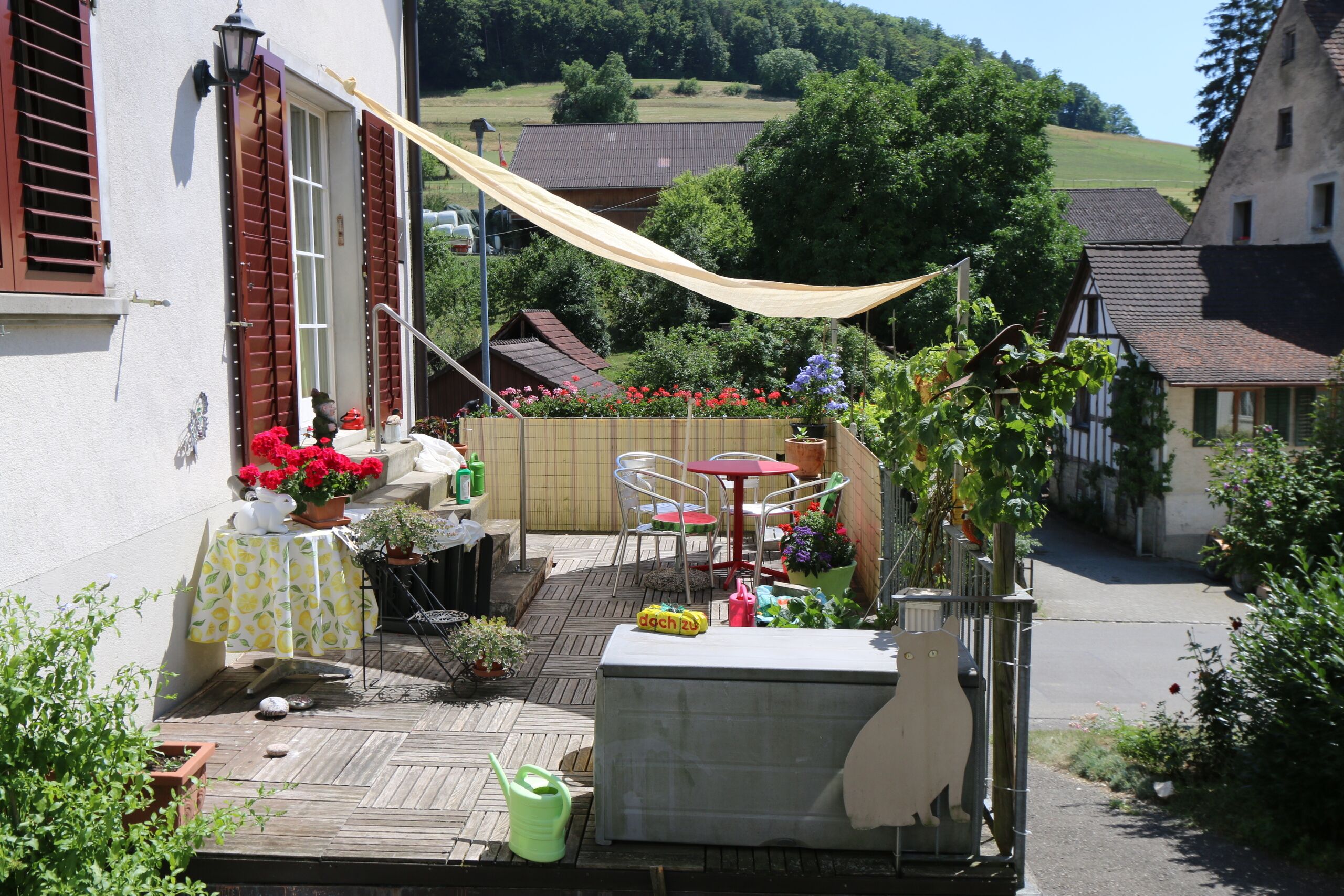 Terrasse der Wohnung im 1.Obergeschoss