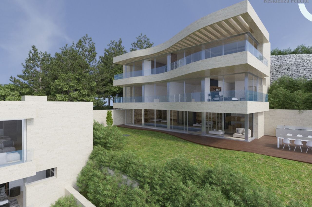 Modern Villa with Lugano Lake View in Montagnola, Collina D'Oro