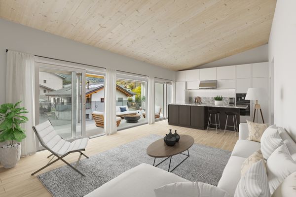 Proposal for living room, living room, kitchen