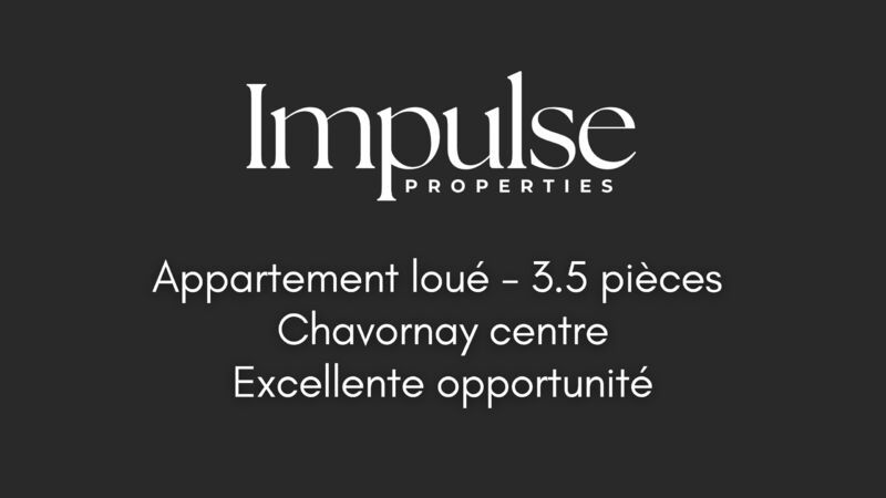 Appartement loué - 3.5 pièces lumineux avec balcon, garage et place