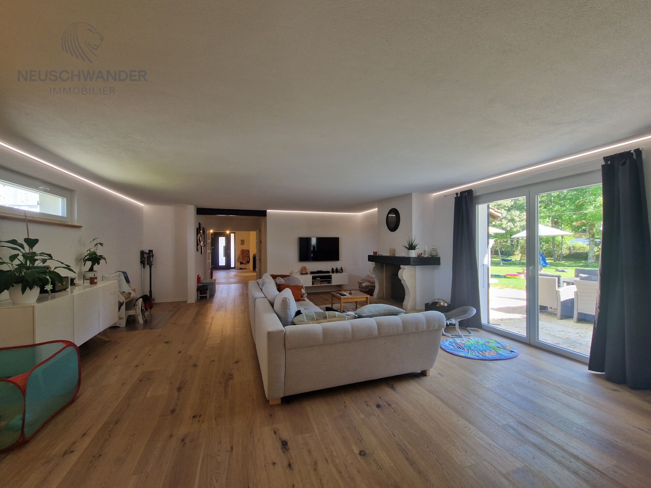 living room with terrace access