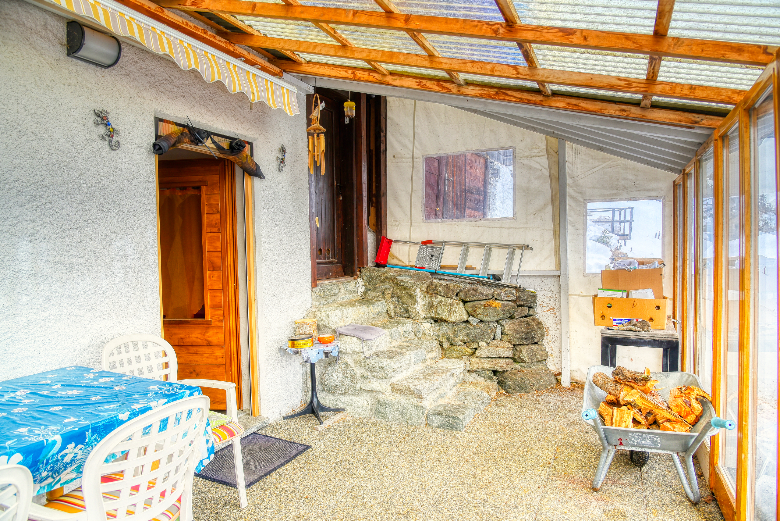 Chalet Vercorin - Terrasse et cave