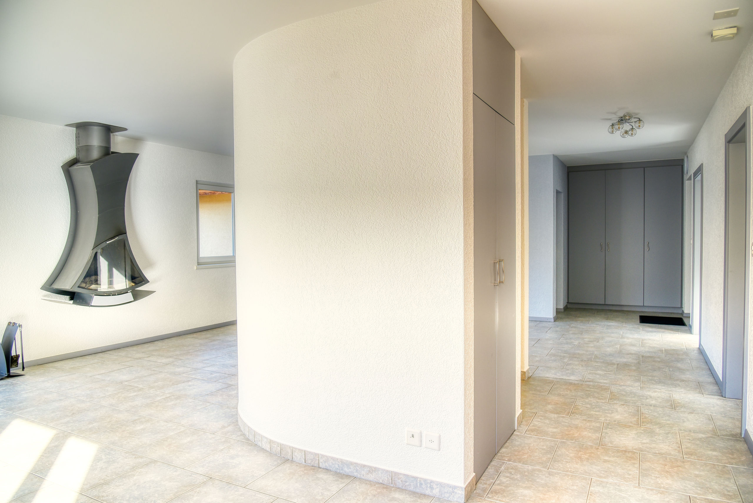 Villa Chalais - Séjour avec poêle suédois