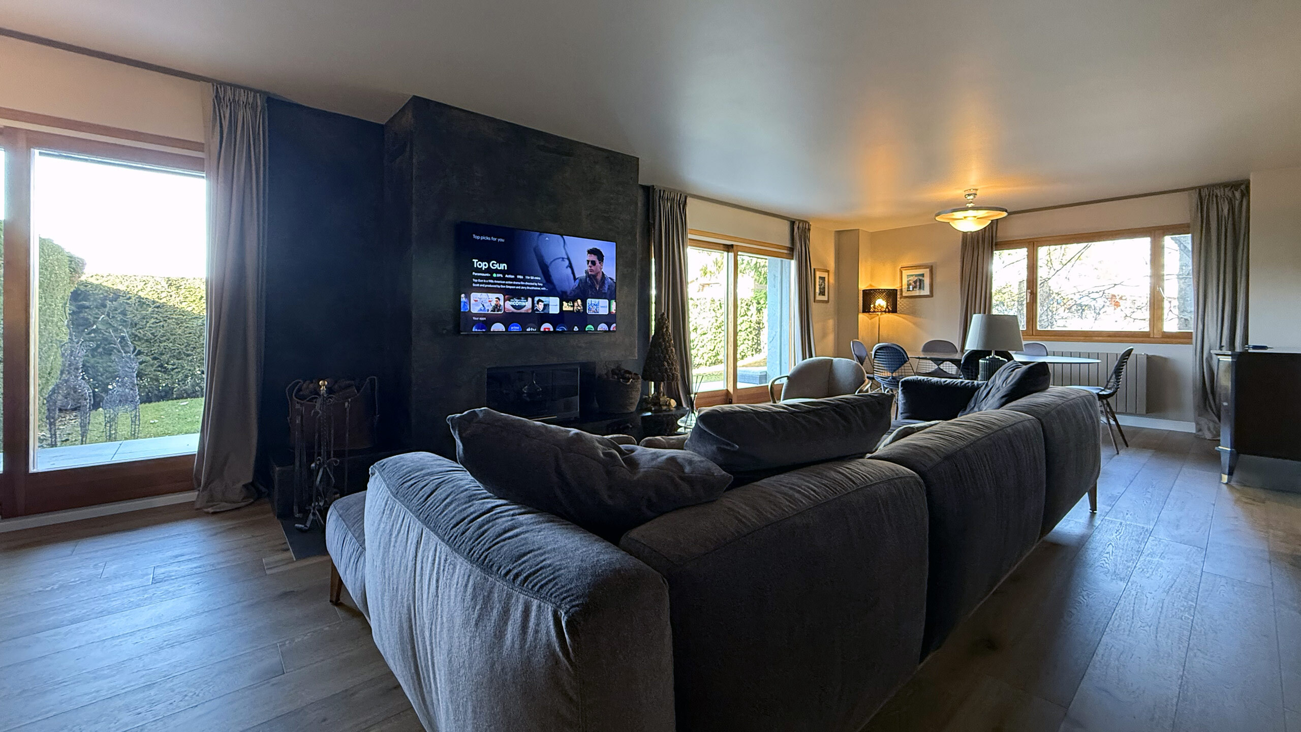 Large living and dining room Large living and dining room