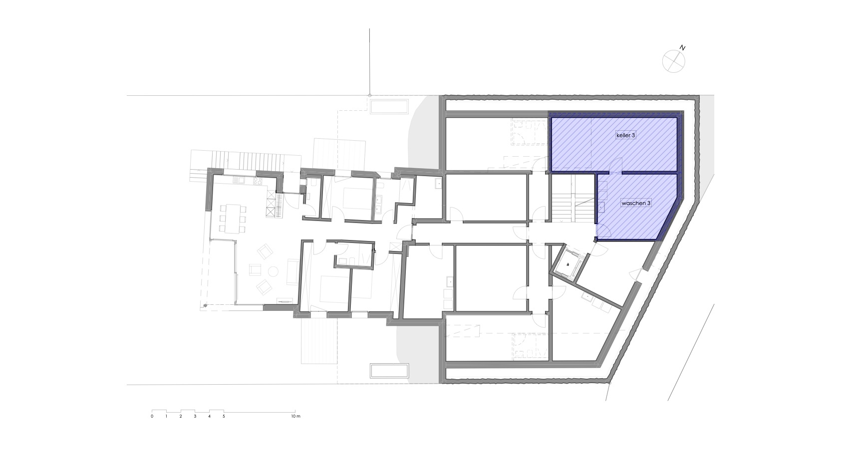 Adjoining rooms to flat no. 3 on the ground floor Adjoining rooms to flat no. 3 on the ground floor