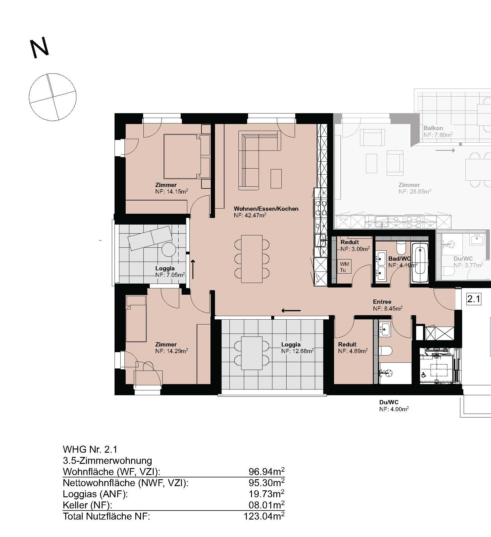 3.5 Zimmer-Wohnungen Obergeschoss 3.5 Zimmer-Wohnungen Obergeschoss