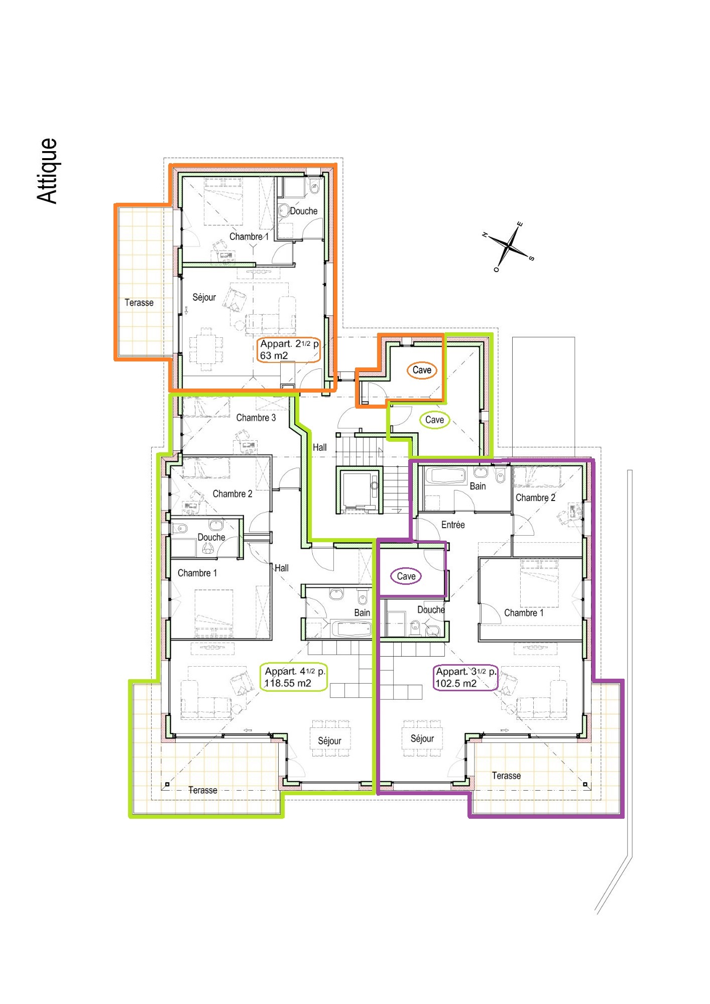 Plan d'étage GLOBAL - ATTIQUE Plan d'étage GLOBAL - ATTIQUE