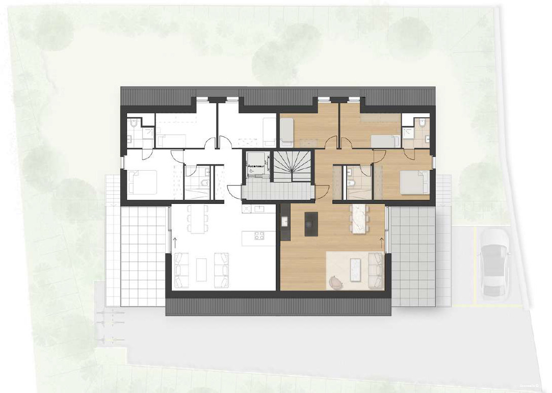 Une distribution des pièces réfléchie Une distribution des pièces réfléchie