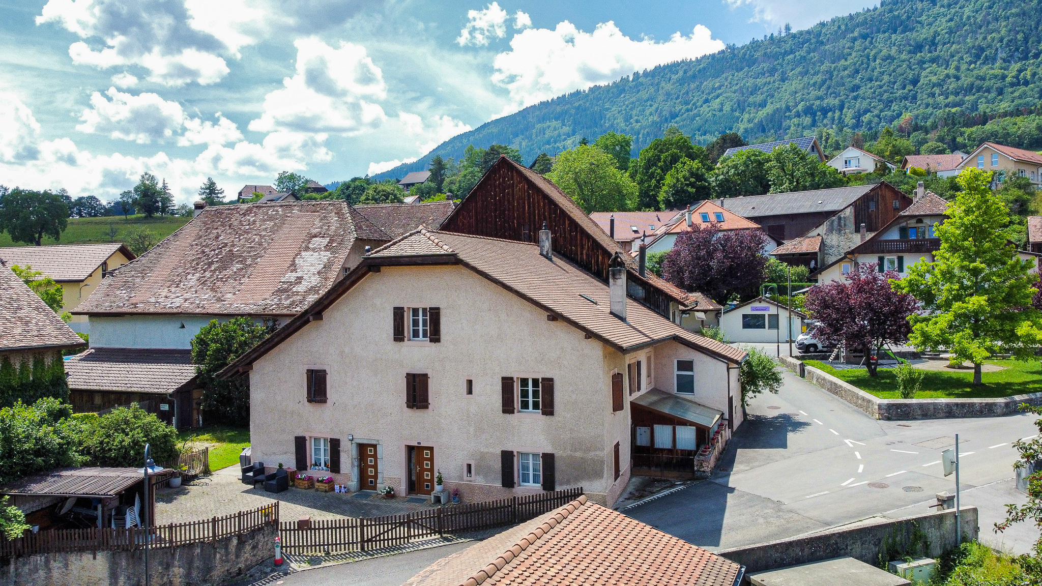 Vue aérienne de la maison