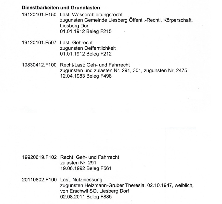 Grundbuchauszug 2 Grundbuchauszug 2