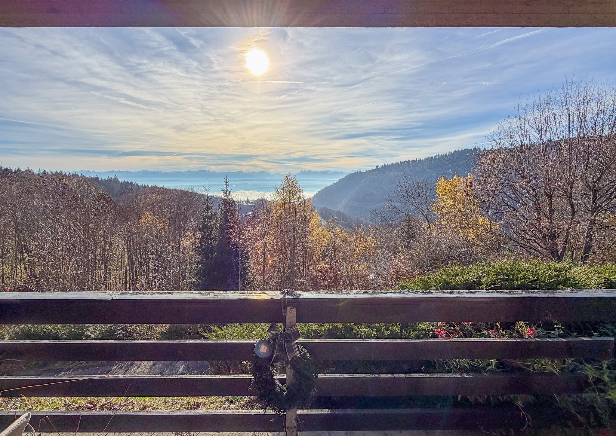 Vue automnale depuis le balcon