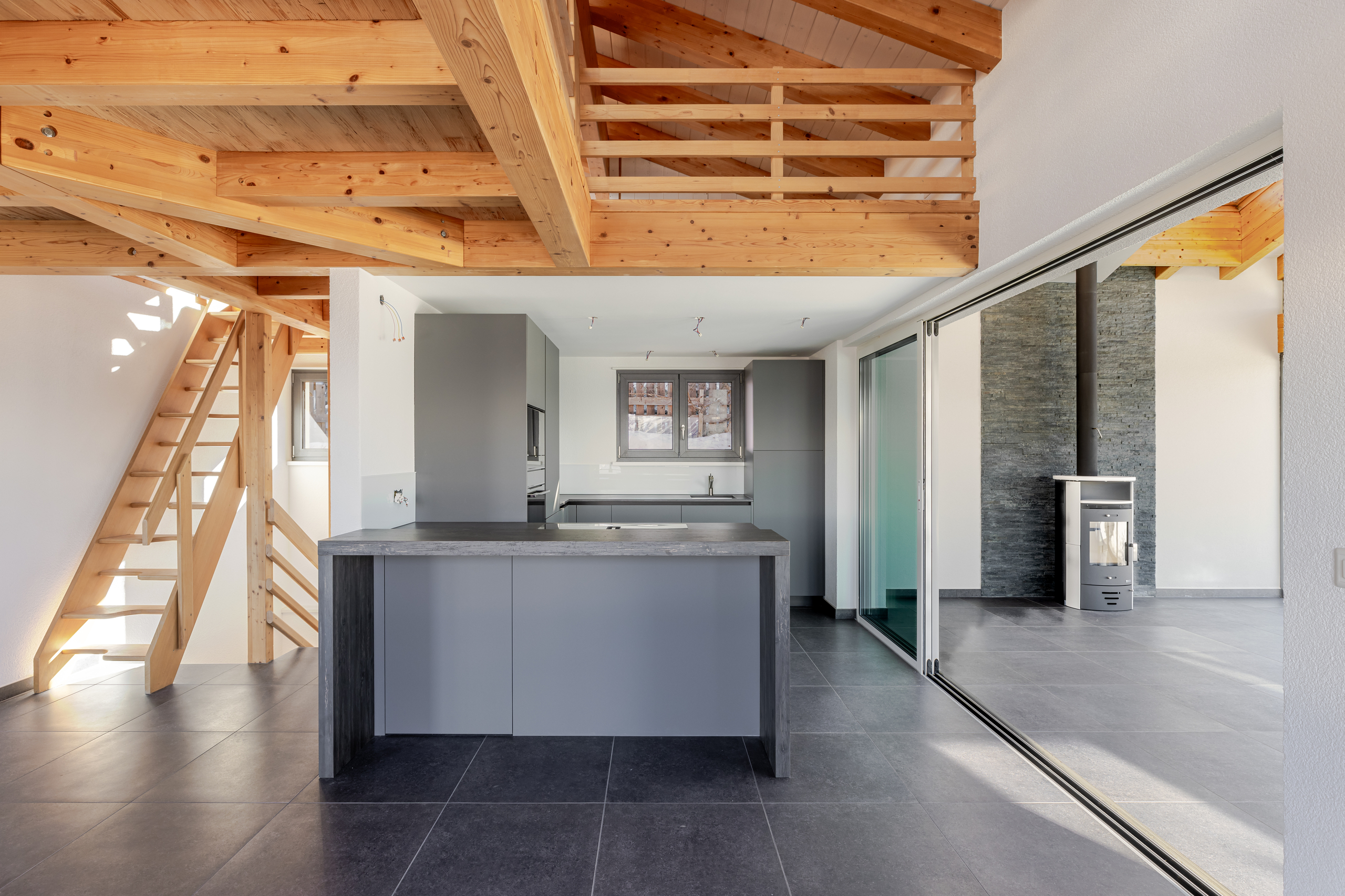 Rez-sup. | Cuisine + véranda Rez-sup. | Cuisine + véranda