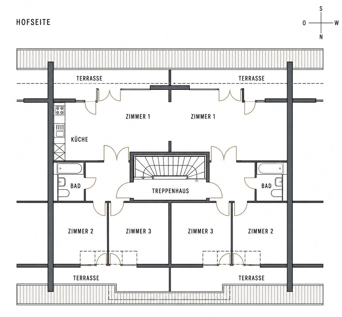 Plan d'ensemble des deux appartements Plan d'ensemble des deux appartements