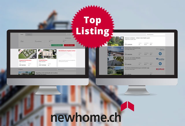 Pour qu’on ne voit que vous sur le portail Newhome.ch !