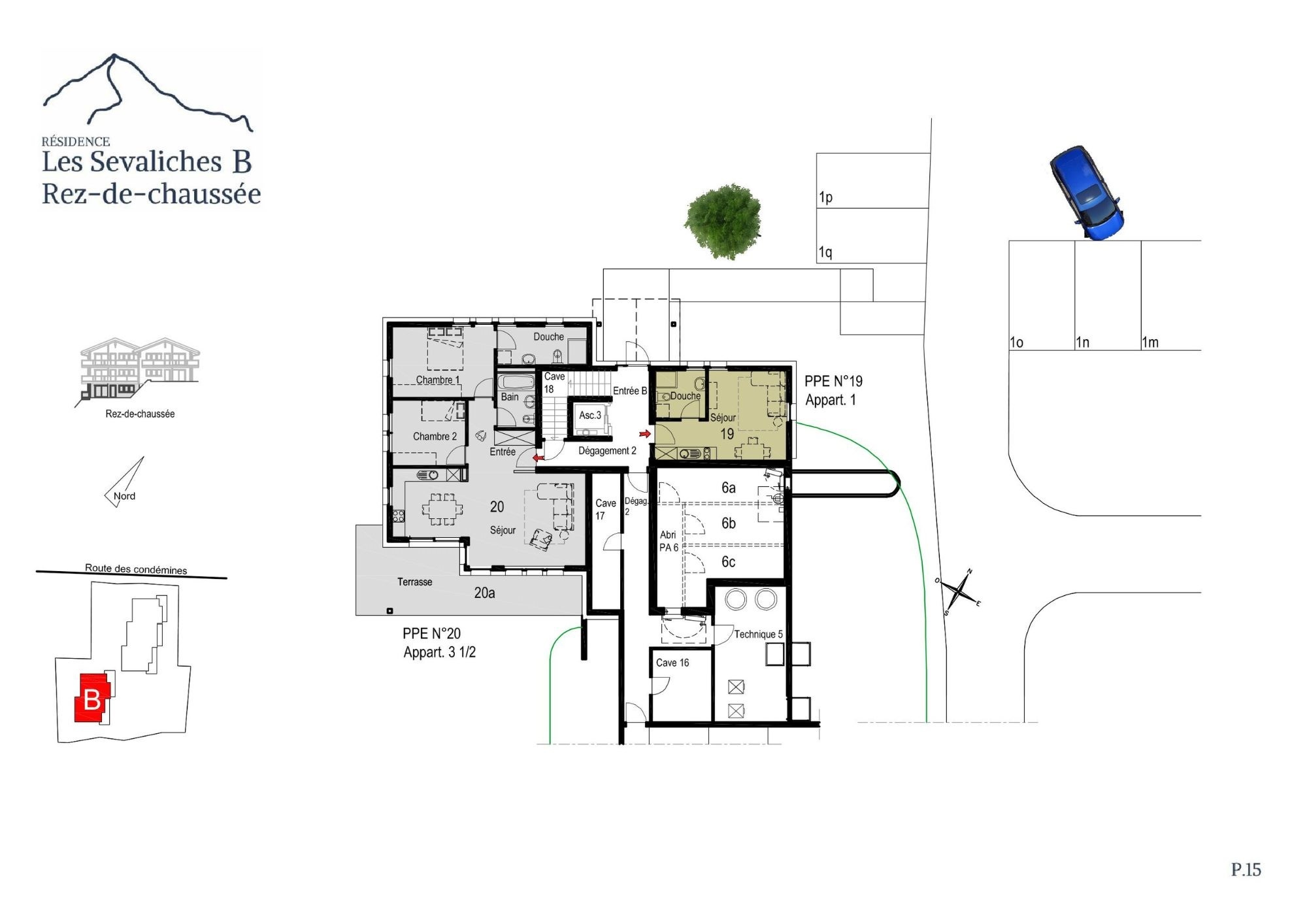 Plan rez-de-chaussée - B Plan rez-de-chaussée - B