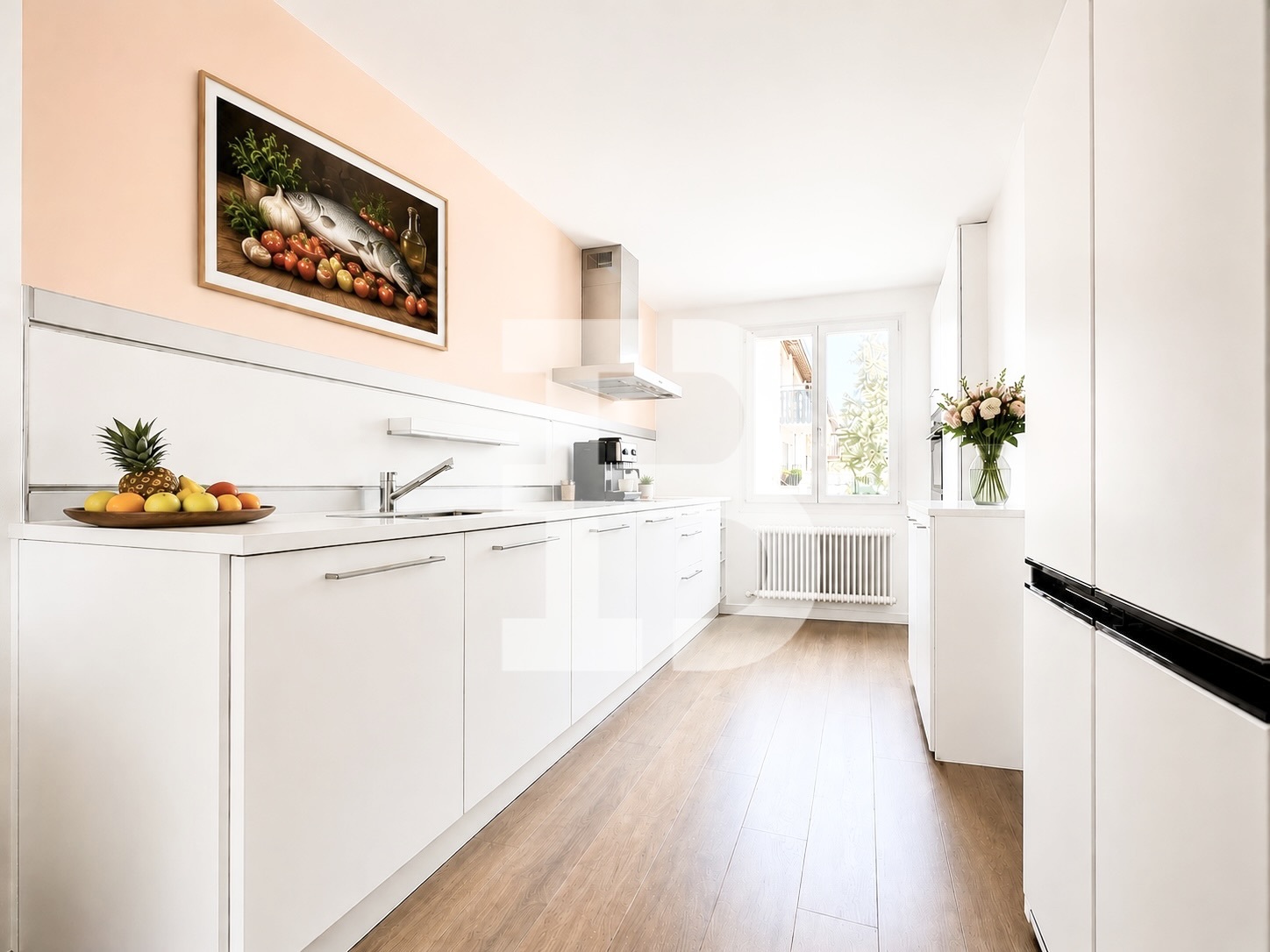 Cuisine semi-ouverte et son espace repas