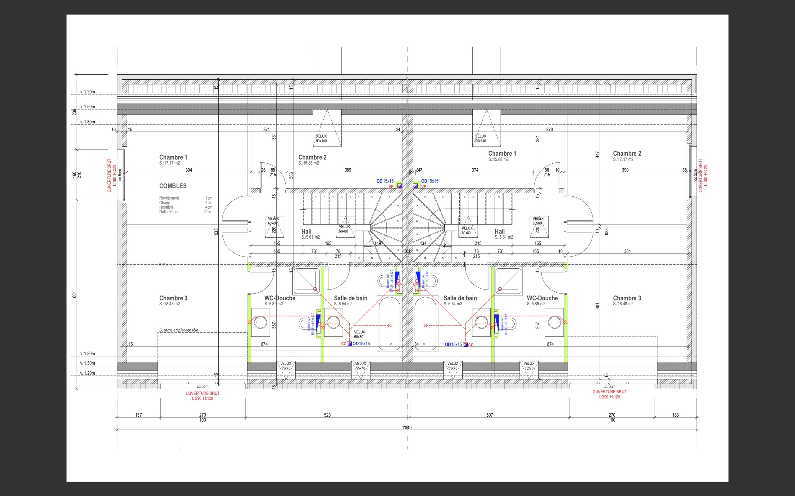 Plan des combles Plan des combles