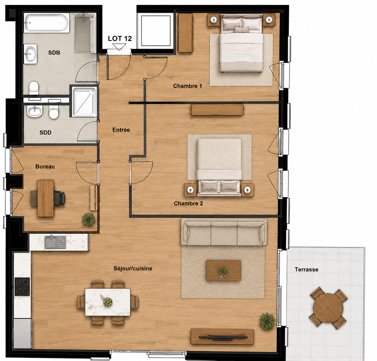Immosol | Ollon | Plan 2D Immosol | Ollon | Plan 2D