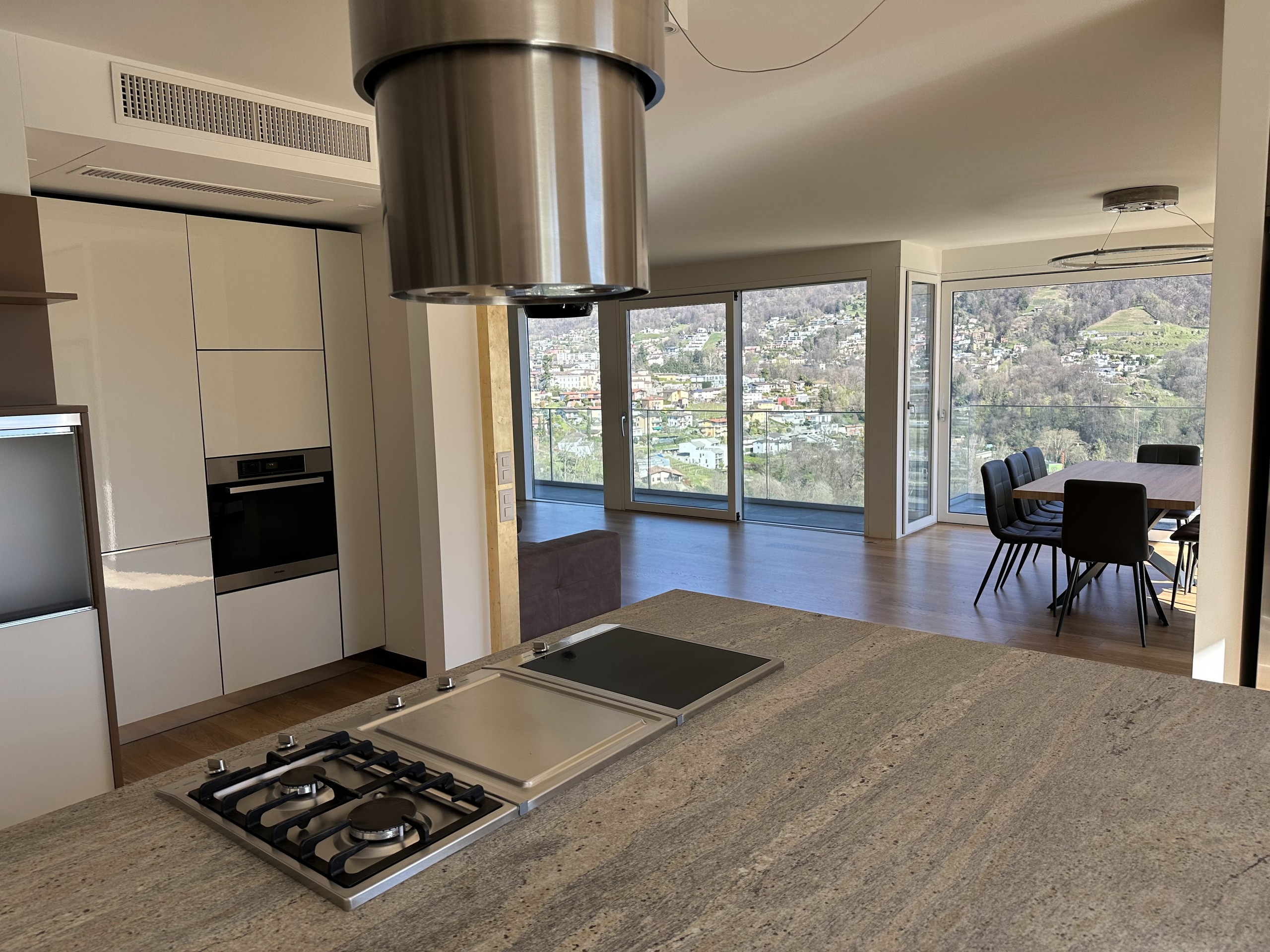 moderne, zum Wohnzimmer hin offene Küche moderne, zum Wohnzimmer hin offene Küche