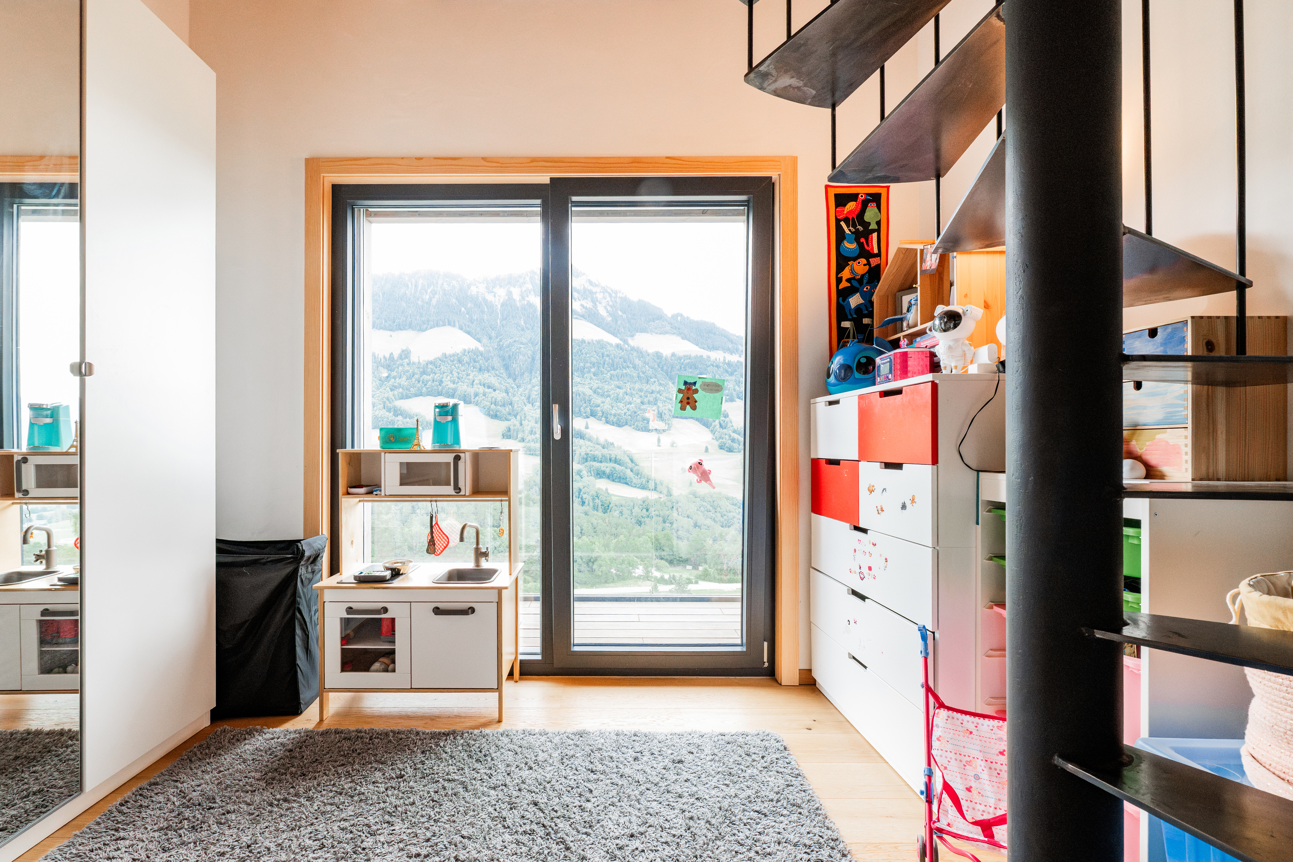 Chambre enfant avec mezzanine
