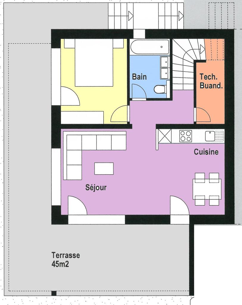 Rez inférieur (variante 2-pièces)
