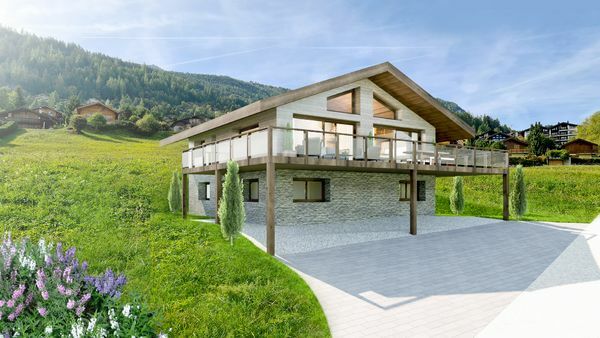 Sale of a chalet built by a local company. Start of construction autumn 2023 - end of construction Christmas 2024. A magnificent chalet with a large terrace and 240 m2 of living space as a main residence. Don't hesitate to ask us about the project.
