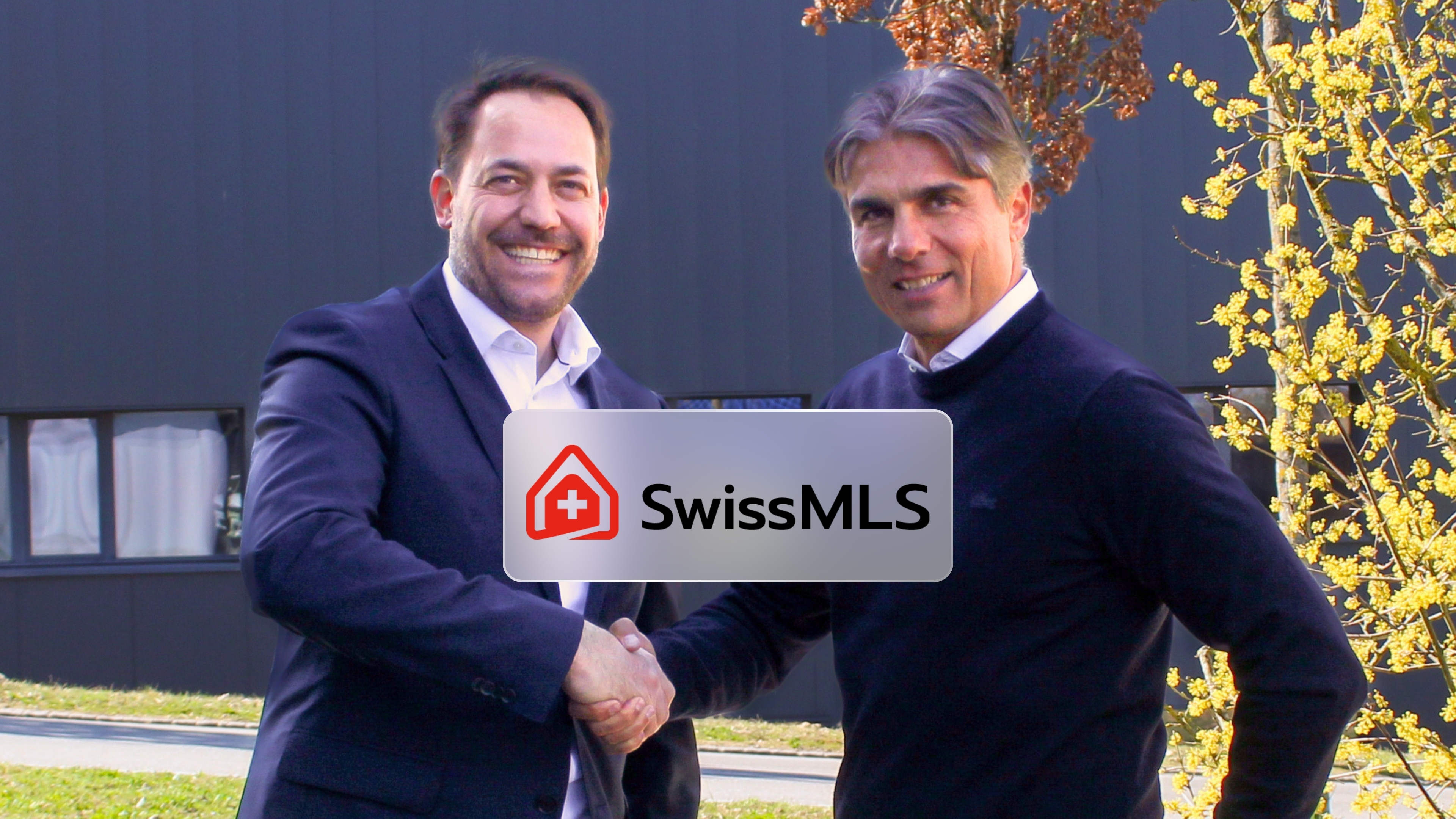 Patrick Maillard et Gérard Paratte lors du lancement de SwissMLS, une solution de diffusion d’annonces immobilières multi-portails en Suisse