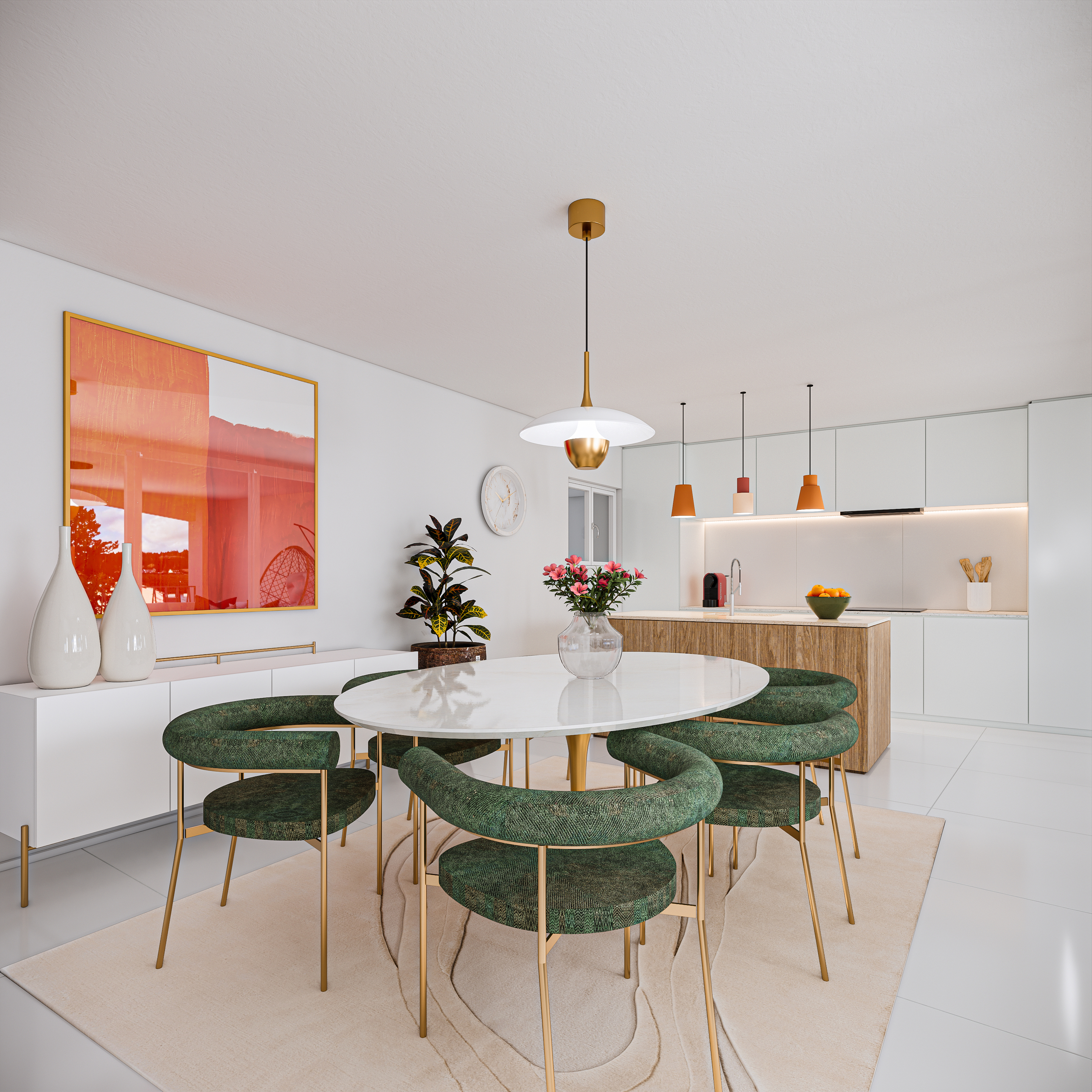 Salle à manger et cuisine - Image non contractuelle 