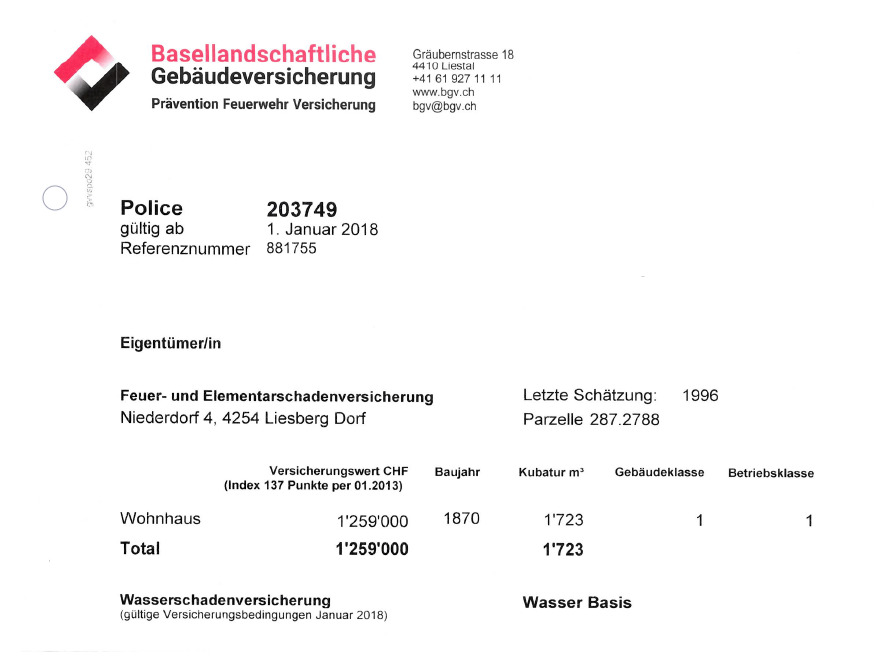 Gebäudeversicherung Gebäudeversicherung