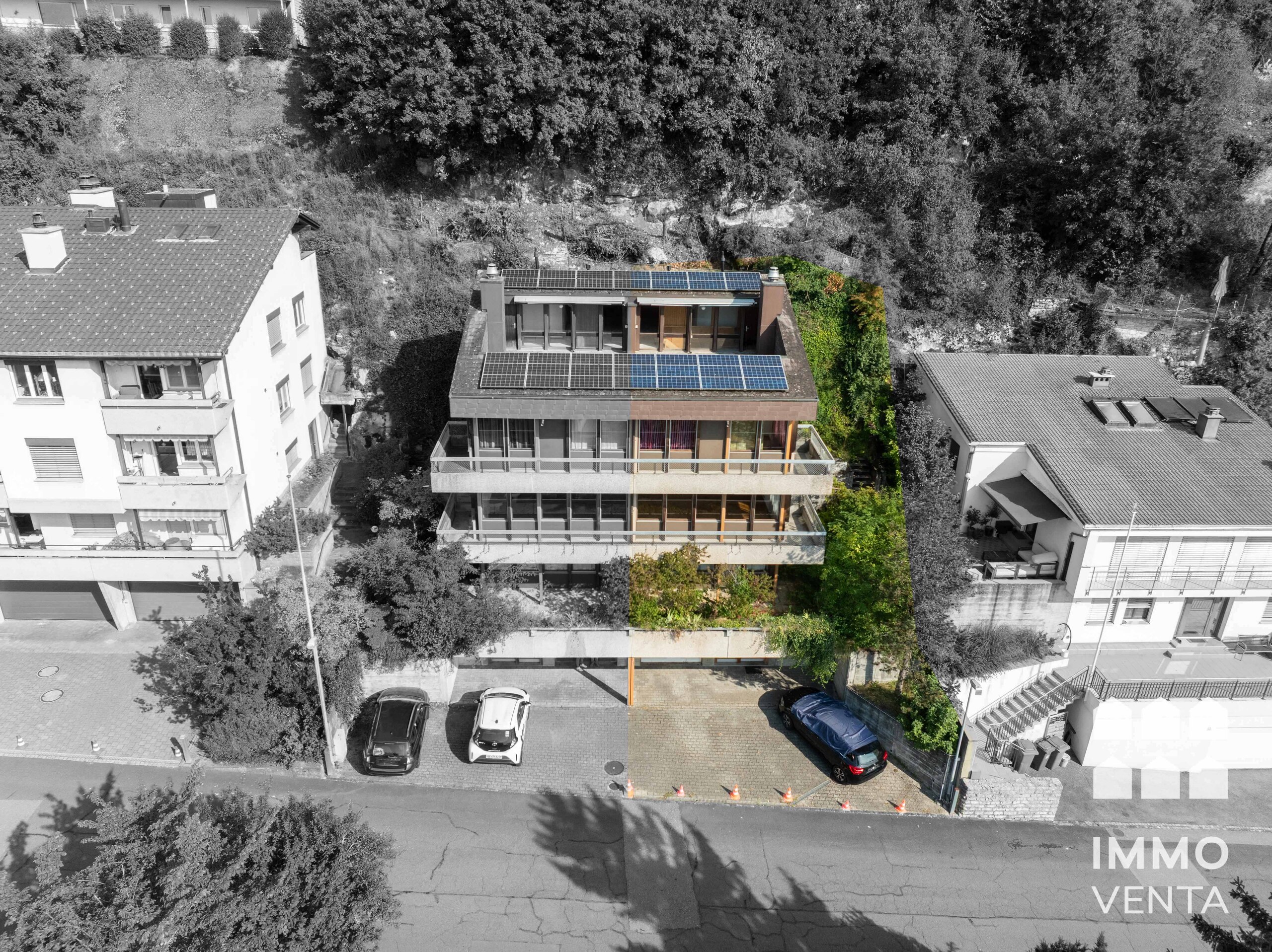 Blick auf die Liegenschaft