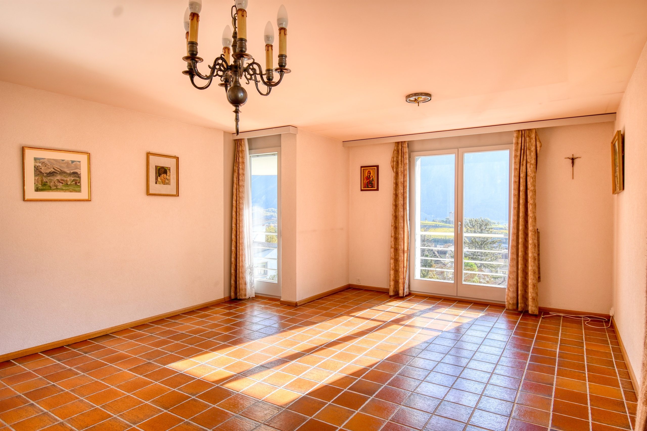 Wohnung Veyras - Wohnzimmer Wohnung Veyras - Wohnzimmer