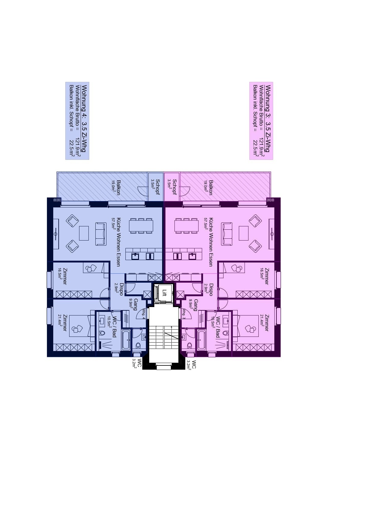 House A - upper floor House A - upper floor