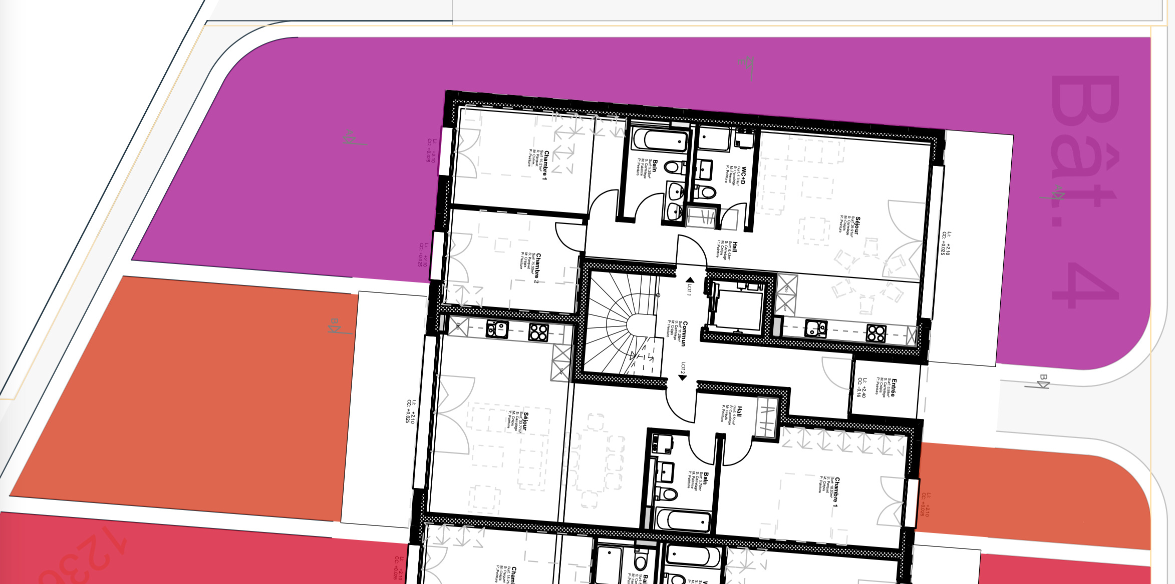 Plan jardin orange - 76 m2